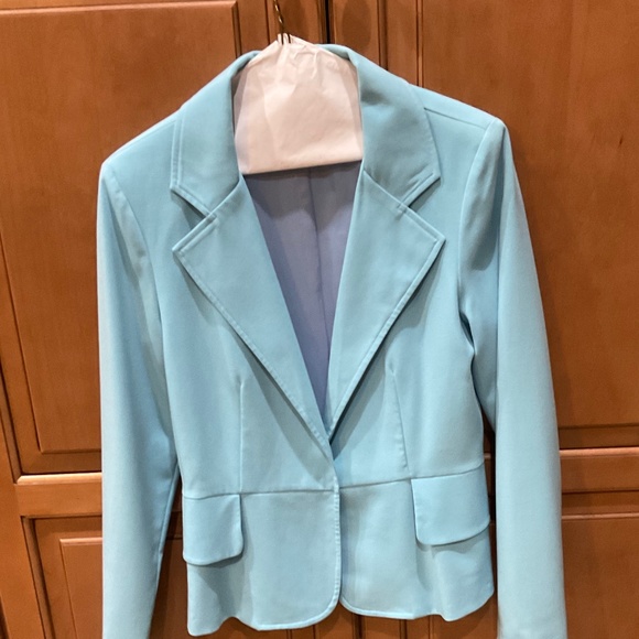 Rampage 2 Piece Greenish Blue Fitted Blazer and Trousers Size 6 - Picture 2 of 14